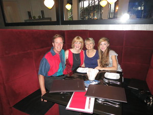 Dinner at Number 4 with Chrissy and her daughter Dania