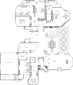 A complete floor plan. This is the thumbnail version. Click to see the full sized version.
